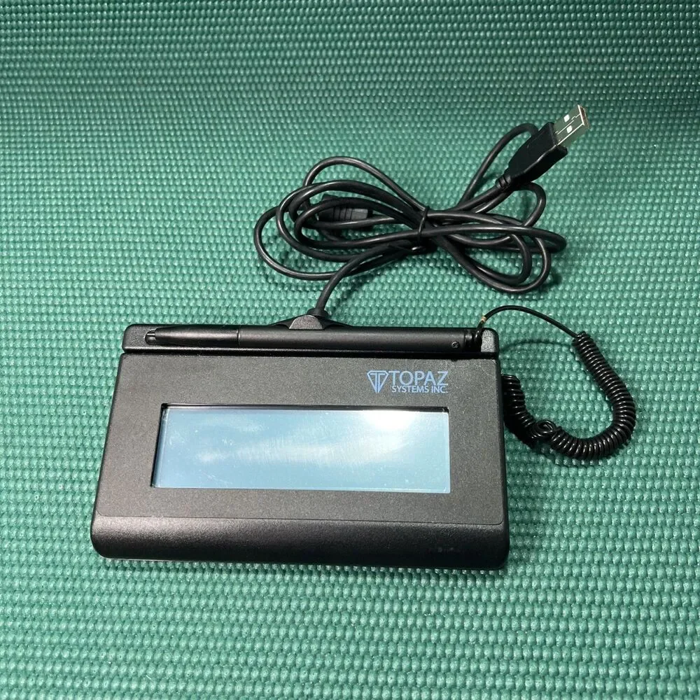 Topaz Systems LBK460 SignatureGem Signature Pad in Black (T-LBK460-HSB-R) Tested